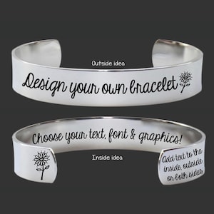 Custom Bracelet | Personalized Bracelet | Design Your Own Jewelry | Personalized Jewelry | Custom Birthday Gift | Create Your Own Bracelet