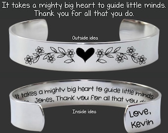 Teacher Appreciation | Teacher Appreciation Gift | Teacher Gifts | Daycare Teacher Gift | Teacher Personalized Gifts | It Takes a Big Heart