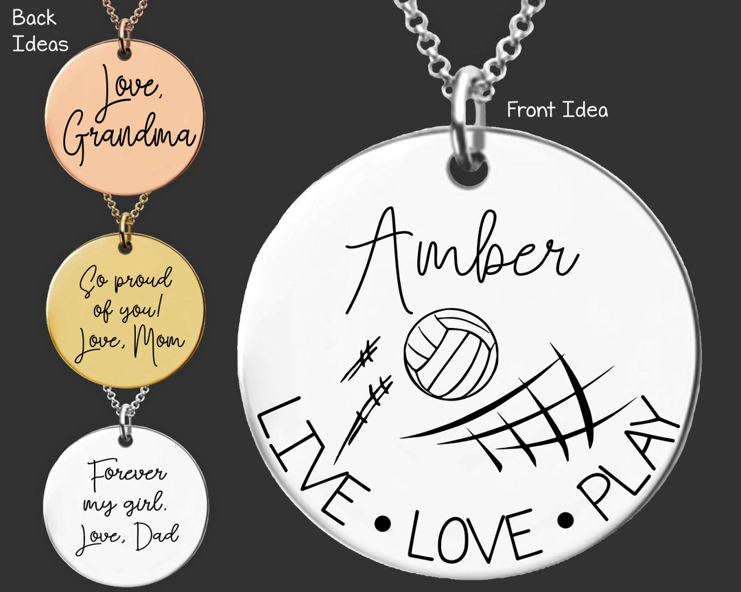 Volleyball Necklace Volleyball Gifts Sports Necklace Volleyball Jewelry