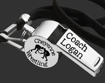 Wrestling Coach | Coach Whistle | Coach Gift | Gift for Coach | Coach Appreciation | Personalized Whistle | Engraved Whistle | Mens Gifts