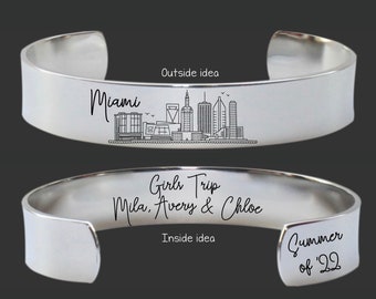 Miami | Skyline | Cityscape | Girls Trip | Exchange Student Gift | Daughter Gift | Going Away Gift | Moving Gift | Gift For Her