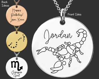 Scorpio Zodiac Necklace | Scorpio Constellation Necklace | Astrology Jewelry | Personalized Gift | Birthday Gifts For Her | Gifts