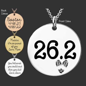 Marathon Runner Gift | Marathon Gift | Marathon Necklace | Marathon Jewelry | Half Marathon Gift | 26.2 Necklace