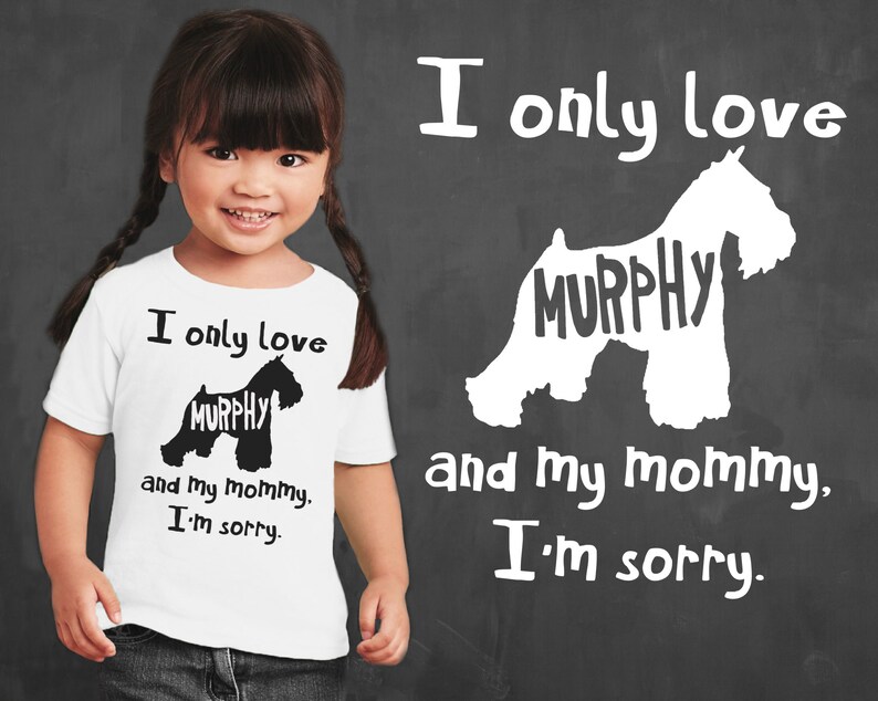 Dog Lover Gifts Baby Bodysuits Boy Shirts Miniature Schnauzer Kids Shirt I Only Love My Dog Kids T-shirt Girl Shirts