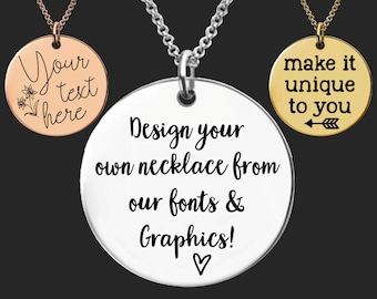 Custom Personalized Jewelry | Valentines Day | Your Message Here | Custom Necklace | Personalized Gift | Birthday Gifts For Her