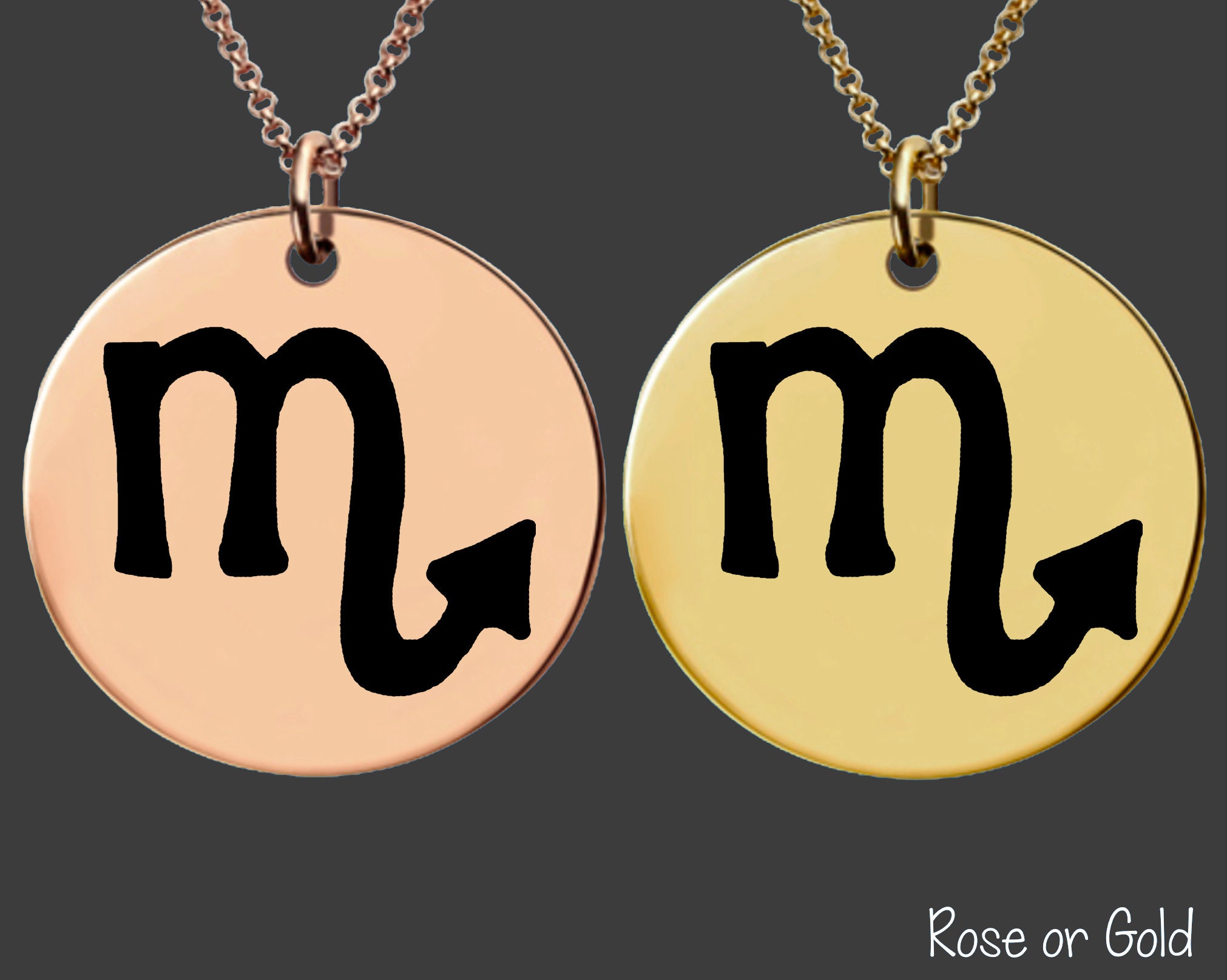 Scorpio Necklace Rose Gold or Gold 