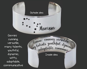 Gemini | Zodiac Jewelry | Gemini Jewelry | Astrology Jewelry | Gemini Bracelet | Zodiac Bracelet | Gemini Birthday