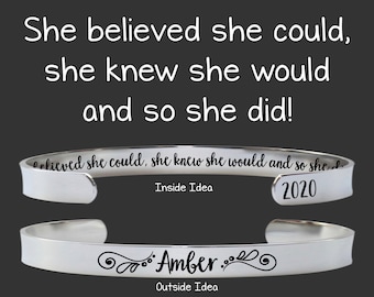 Graduation | Graduation Gift | Grad Gift | Class of 2023 | She Believed She Could | Personalized Personalized Gift | Personalized Gift