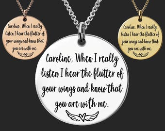 When I Listen Memory Necklace | Sympathy Gift | Grief Gift | Memory Gift | Memory Jewelry | Sympathy Gifts for Loss of a Loved One