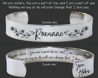 Sister Personalized Gift | We Are Sisters You Are A Part Of Me And I Am A Part Of You | Personalized Gift