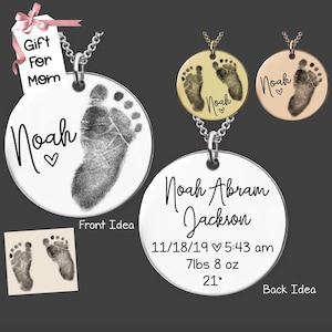 Baby Füße Halskette | Fußabdruck-Halskette | Neue Mom Geschenk | Oma Geschenk | Erstes Muttertagsgeschenk | Muttertag | Verlust des Baby-Geschenk