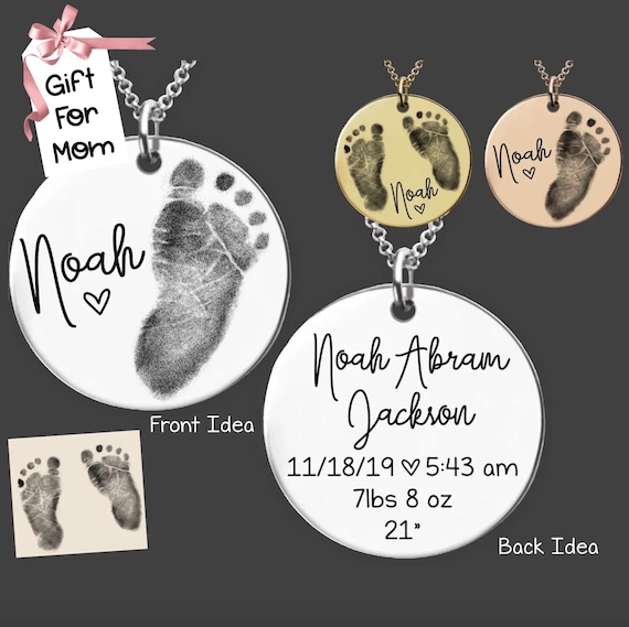 Baby Feet Necklace | Footprint Necklace | New Mom Gift | New Grandma Gift | First Mother's Day Gift | Mothers Day | Loss of Baby Gift