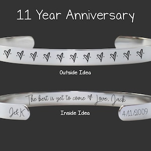 11th Anniversary Gift 11 Year Anniversary Steel Anniversary Gift Wife Gifts Steel Gift Anniversary Gifts Gift Ideas image 1