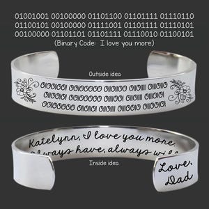 Binary Code: I Love You More | Daughter Gift from Dad | Daughter Birthday Gift | Daughter Gift | Daughter Easter Gift | Daughter Gift
