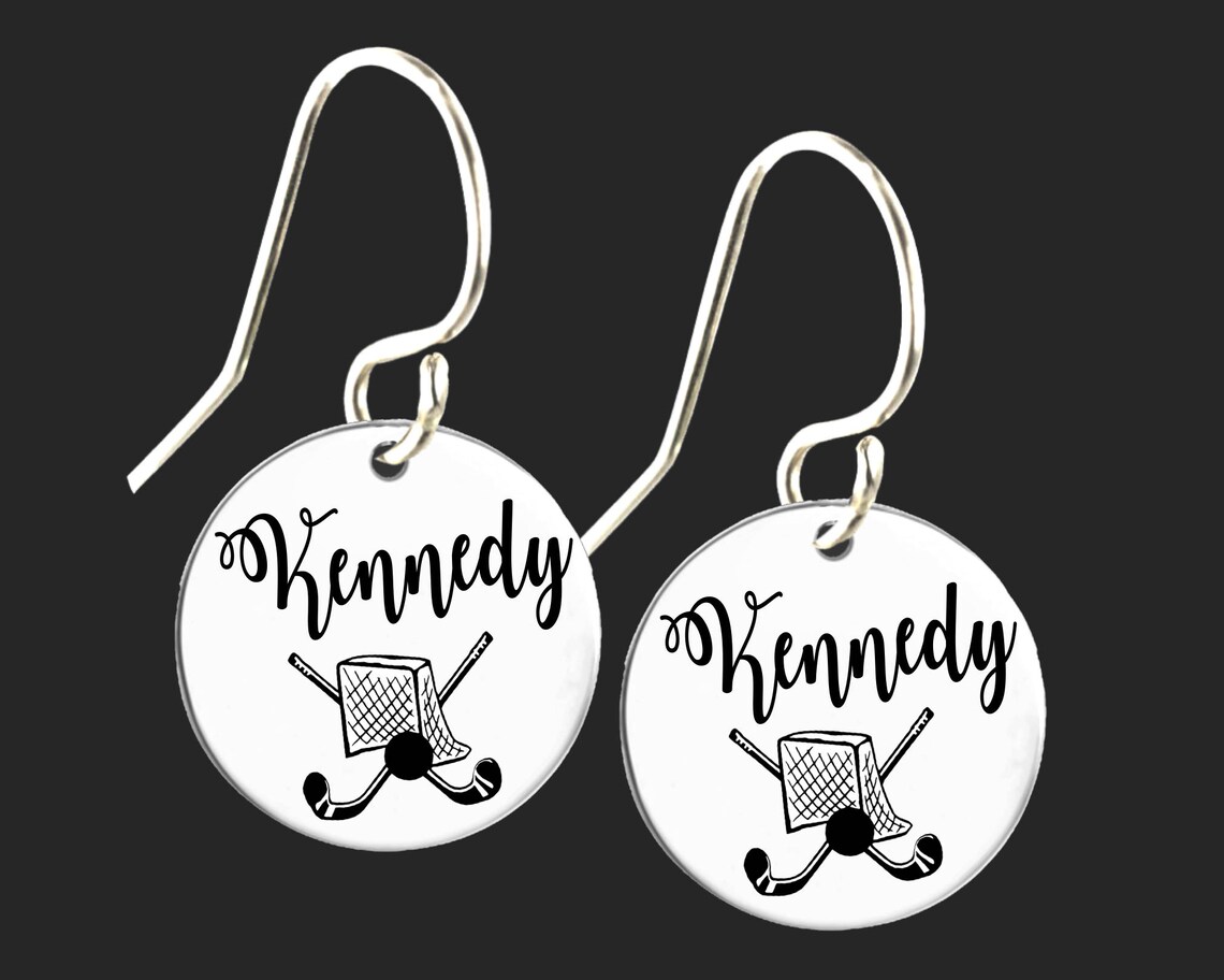 Personalized Field Hockey Earrings Daughter Gift Birthday Etsy