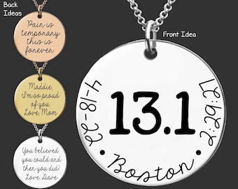 Marathon Necklace | Marathon Runner Gift | Marathon Gift | Marathon Jewelry | Half Marathon Gift | 13.1 Necklace
