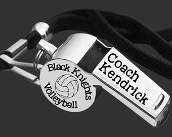 Volleyball Coach | Coach Whistle | Coach Gift | Gift for Coach | Coach Appreciation | Personalized Whistle | Engraved Whistle | Mens Gifts