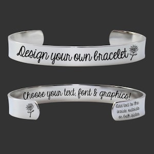 Custom Bracelet | Personalized Gift | Bridesmaid Gifts | Design Your Own Jewelry | Custom Jewelry | Personalized Bracelet | Gift Ideas