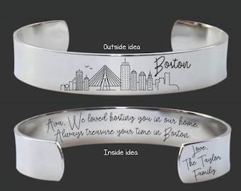 Boston  | Skyline | Cityscape | Girls Trip | Exchange Student Gift | Daughter Gift | Going Away Gift | Moving Gift | Gift For Her