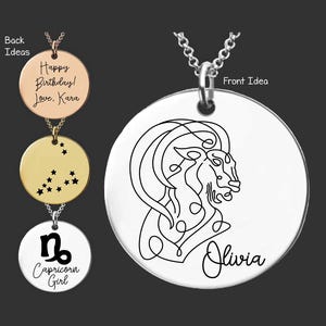 Capricorn Necklace | Capricorn Gifts | Gifts for Capricorn | Capricorn Birthday | Birthday Gift for Capricorn | Christmas Gift for Capricorn