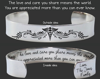 Nurse Appreciation | Nurse Gift | Nurse Thank You Gift | Caregiver Gift | Nurse Jewelry | Nurse Bracelet | Hospice Nurse | Love and Care