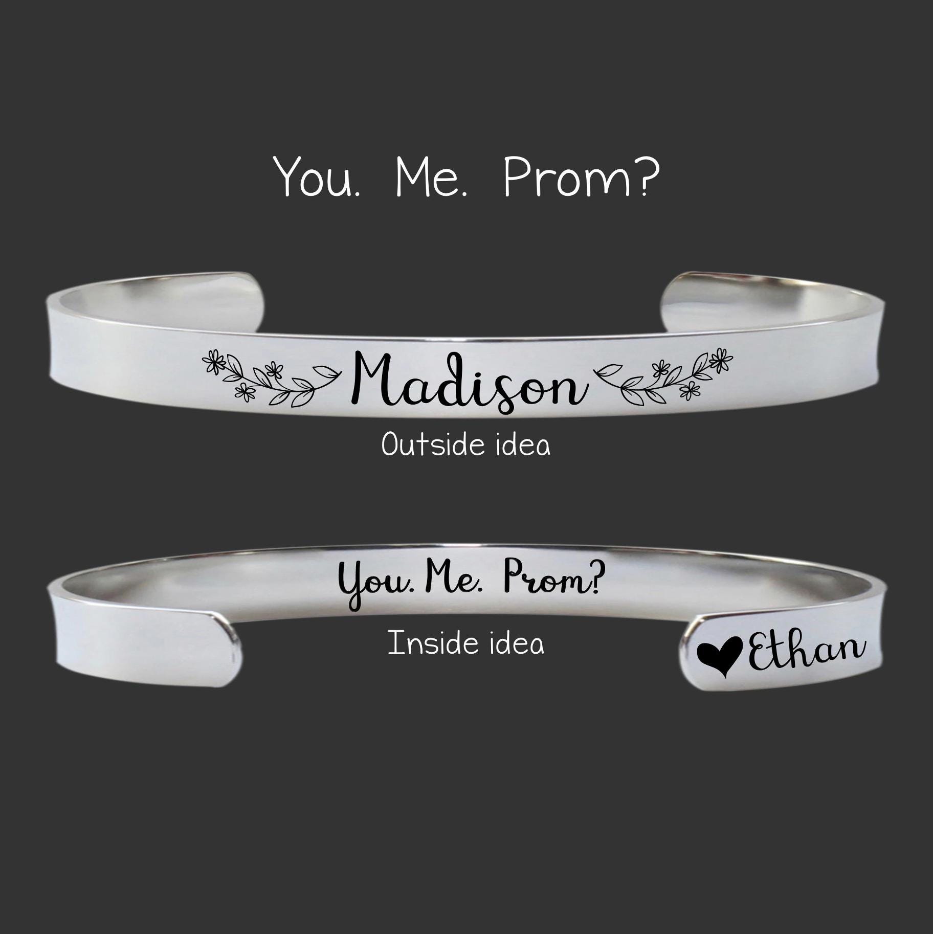 Prom Invite Ideas Prom Invitation Prom Invite Prom Invite Idea Prom Gift for Girlfriend Prom Bracelet You Me Prom Etsy