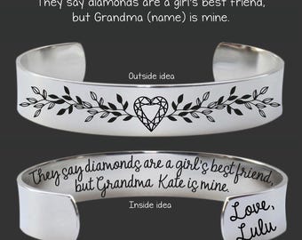 Grandma Gift | Grandma Birthday Gift | Grandmother Gift |  Gift for Grandma | Nana Gift | Grandma Personalized Gift  | They Say Diamonds
