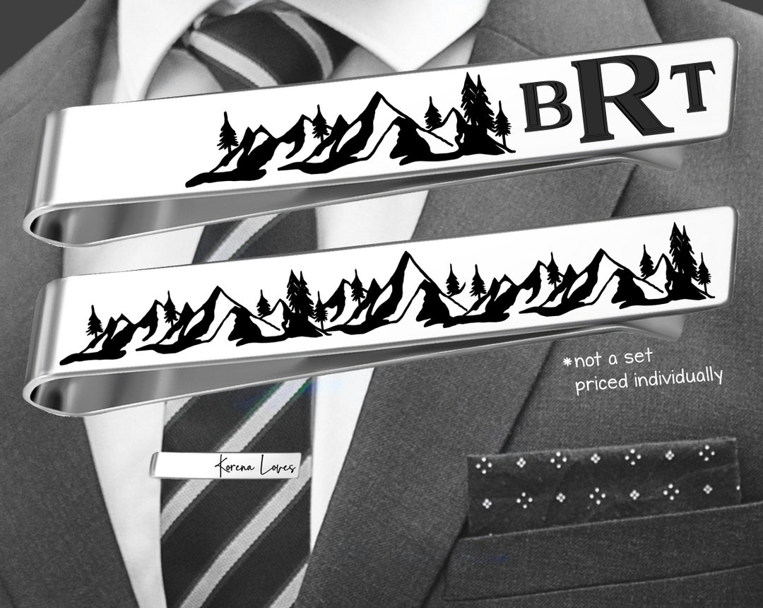 Mountains Tie Bar Mountain Tie Clip Dad Birthday Gift Etsy UK