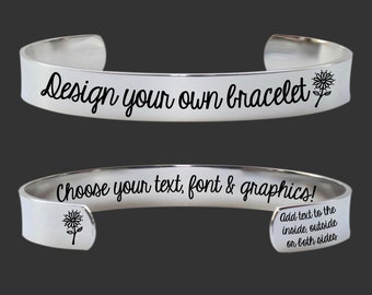 Custom Bracelet | Personalized | Design Your Own | Personalized Gift