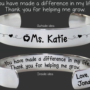 Teacher Appreciation Teacher Gifts Teacher Appreciation Gifts Daycare Teacher Gifts Nanny Gift You Made a Difference image 1