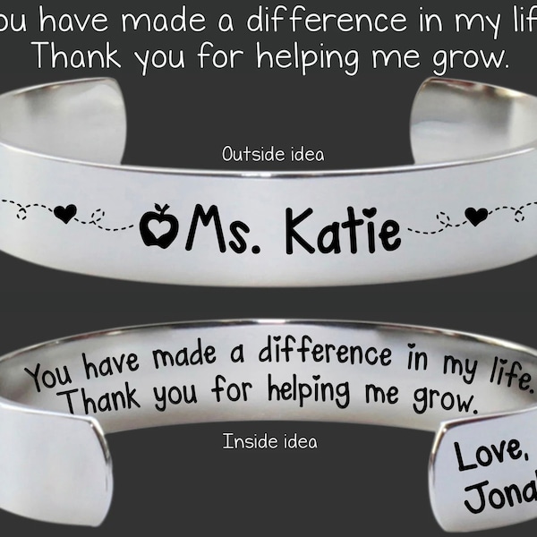 Teacher Appreciation | Teacher Gifts | Teacher Appreciation Gifts | Daycare Teacher Gifts | Nanny Gift | You Made a Difference