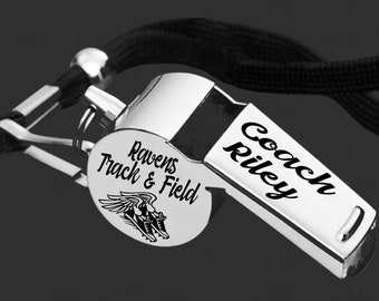 Track & Field  Whistle | Track and Field Coach | Coach Whistle | Coach Gift | Gift for Coach | Personalized Whistle | Personalized Gift