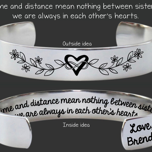 Sister Birthday Gift | Sister Bracelet | Sister Gift | Sister Gift From Sister | Time and Distance