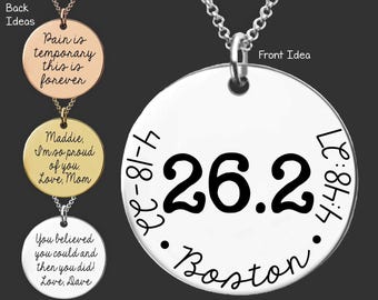 Marathon Necklace | Marathon Runner Gift | Marathon Gift | Marathon Jewelry | Half Marathon Gift | 26.2 Necklace