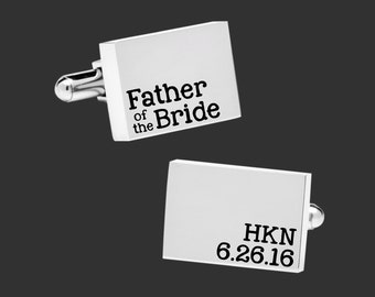 Father of the Bride | Wedding Gift | Dad Gift | Personalized Cufflinks | Father Gift | Gift for Dad | Mens  Gift |  Gift