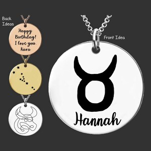Taurus Zodiac Necklace | Taurus Gifts | Gifts for Taurus | Taurus Birthday | Birthday Gift for Taurus | Easter Gift for Taurus