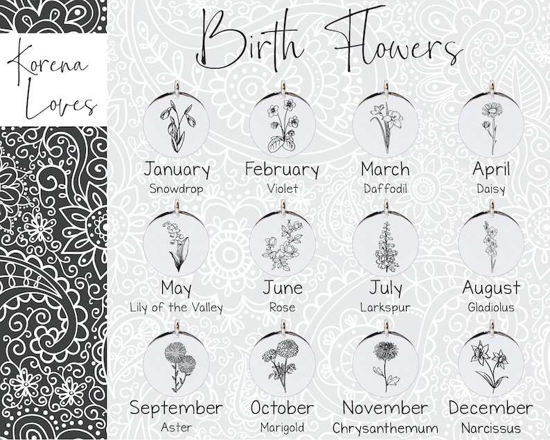 Birthday Personalized Gift For Her Personalized Gift Personalized Flower Earrings April Birth Flower Earrings Daisy Birth Flower
