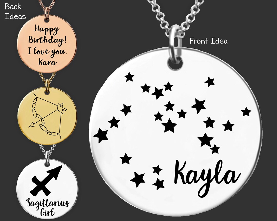 Sagittarius Zodiac Necklace Sagittarius Constellation Necklace Astrology Jewelry Personalized