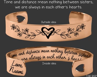 Sister Birthday Gift | Sister Bracelet | Sister Gift | Sister Gift From Sister | Sister Miss You | Time and Distance