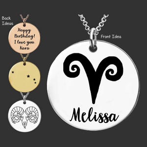 Aries Zodiac Necklace | Aries Zodiac Jewelry | Aries Zodiac Sign | Astrology Necklace | Birthday Gift | Birthday Gift For Her