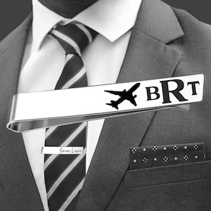 Plane Tie Bar | Pilot Gift | Pilot Gifts | Gift for Pilot | Gift for Aviator | Pilot Thank You Gift | Pilot Graduation Gift