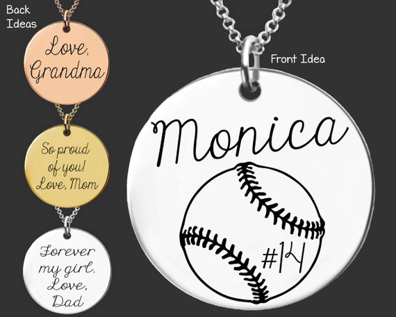 Baseball Necklace Baseball Gifts Sports Number Necklace Sports