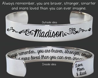 Daughter Gift | Daughter Birthday Gift | Granddaughter Gift | Graduation Gift | Graduation Bracelet | Gift for Her | Gifts | You Are Braver