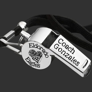 Cheer Coach | Coach Whistle | Coach Gift | Gift for Coach | Coach Appreciation | Personalized Whistle | Engraved Whistle | Back to School