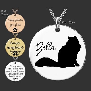 Siberian Cat Necklace | Cat Mom Birthday Gift | Cat Mom Gift Easter | Cat Lover Gift Women | Loss of Cat Gift | Cat Memorial Gift