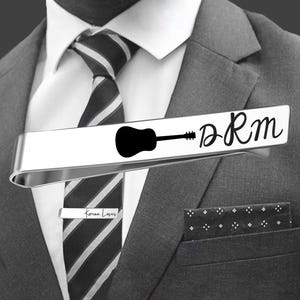 Acoustic Guitar Tie Bar | Musician Gift | Musician Gifts | Gift For Guitarist | Musician Birthday Gift | Musician Easter Gift