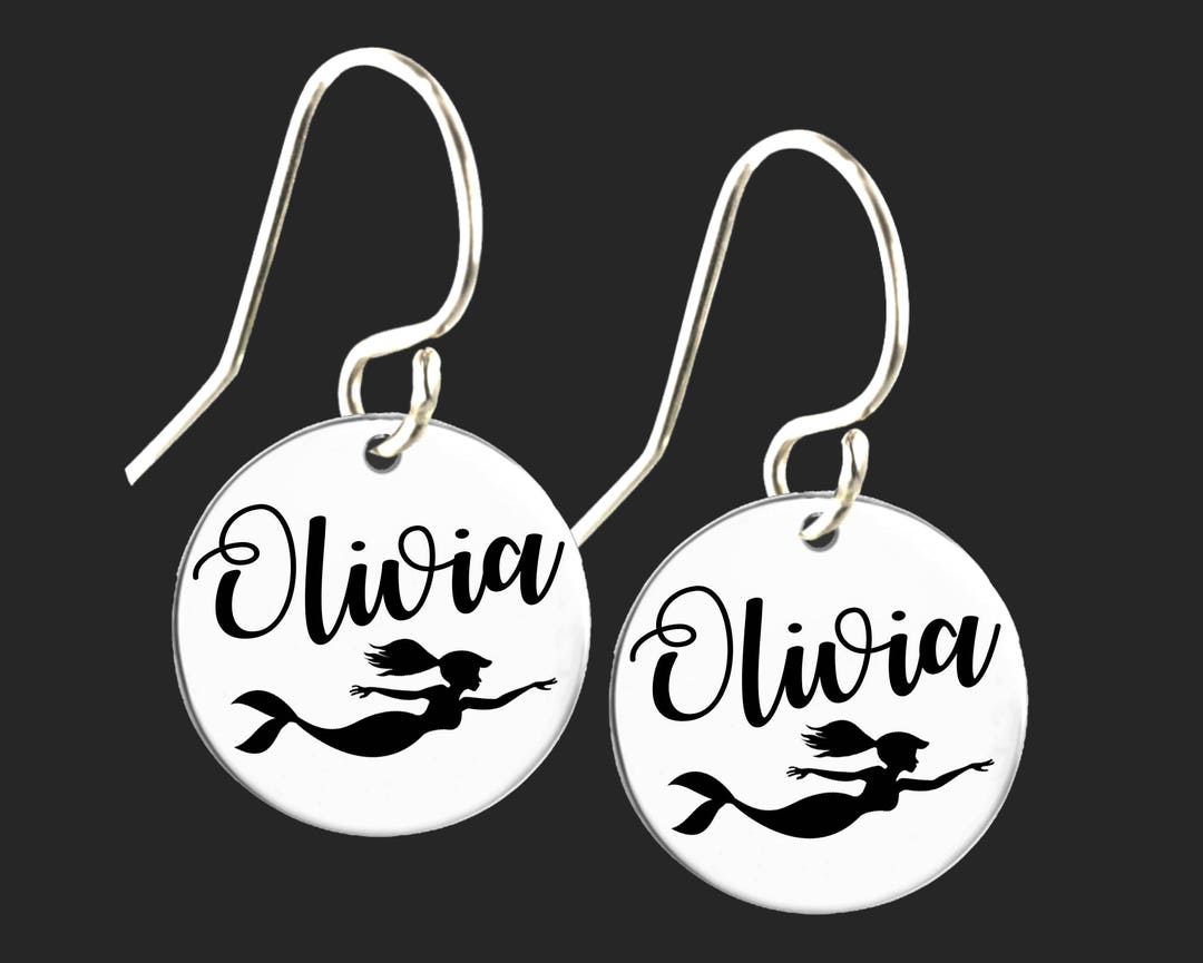 Personalized Swim Earrings Swim Gift Daughter Gift Birthday
