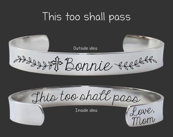 Encouragement Gift | Inspirational Jewelry |  Gift for Friends | Daughter Gift | Inspirational | This too shall pass