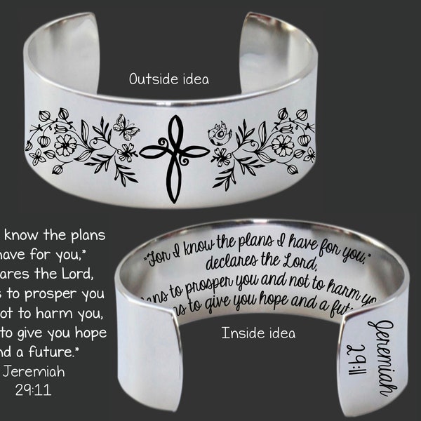 Inspirational  Gift | Inspirational Bracelet | Encouragement Gift | Christian  Gift | Faith | Jeremiah 29:11