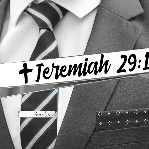 Jeremiah 29:11 | Gifts for Men | Religious Gifts for Men | Fathers Day Gifts | Gifts for Dad | Christian Gifts for Men | Tie Bar | Tie Clip
